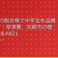 公衆浴場の脱衣場で中学生を盗撮疑い 滋賀・草津署、京都市の僧侶を逮捕 – 中日新聞 アイキャッチ